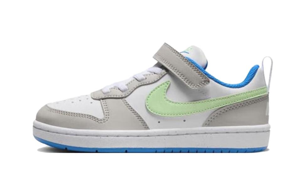 

Детские кроссовки для скейтбординга Nike Court Borough Low PS PS, White/Gray/Green