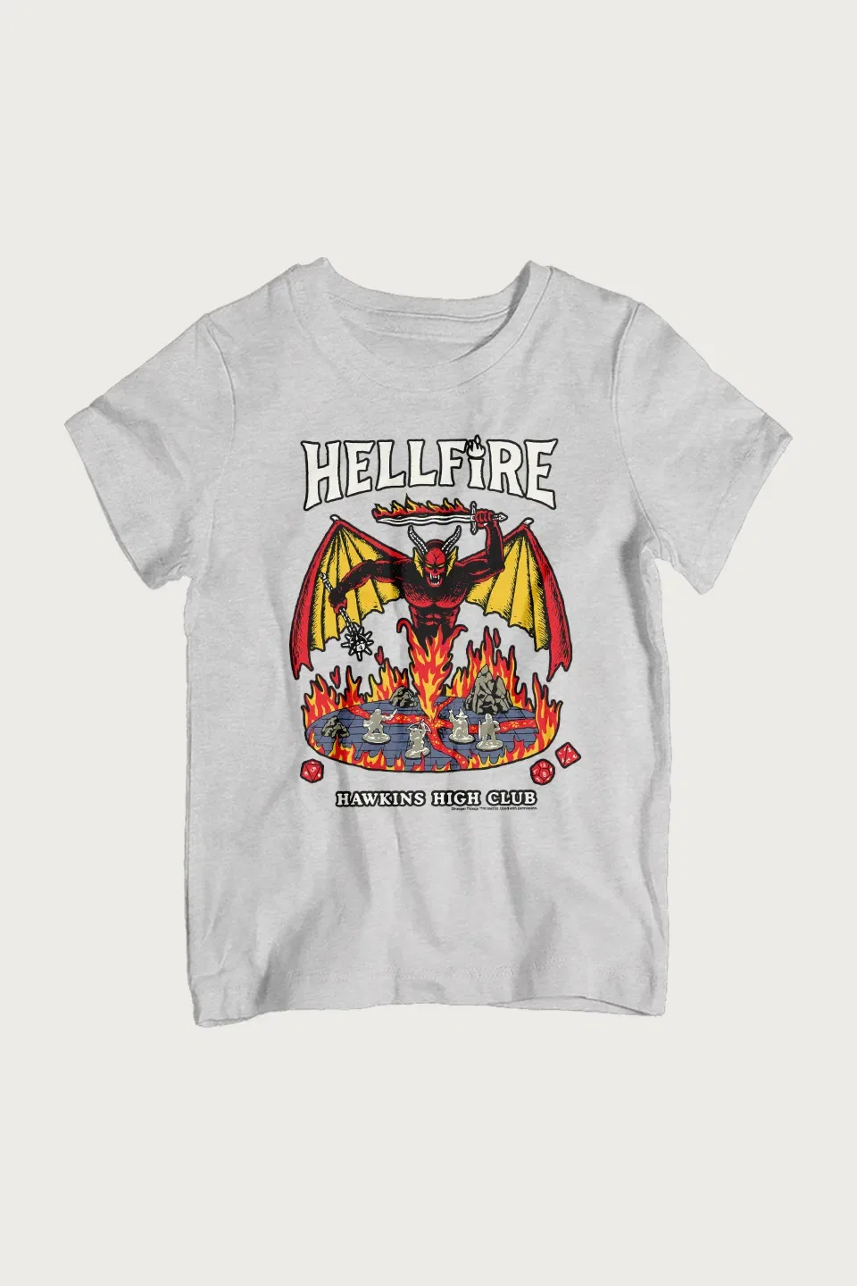 Футболка Stranger Things Hellfire Hawkins High Club, серый — фото 2