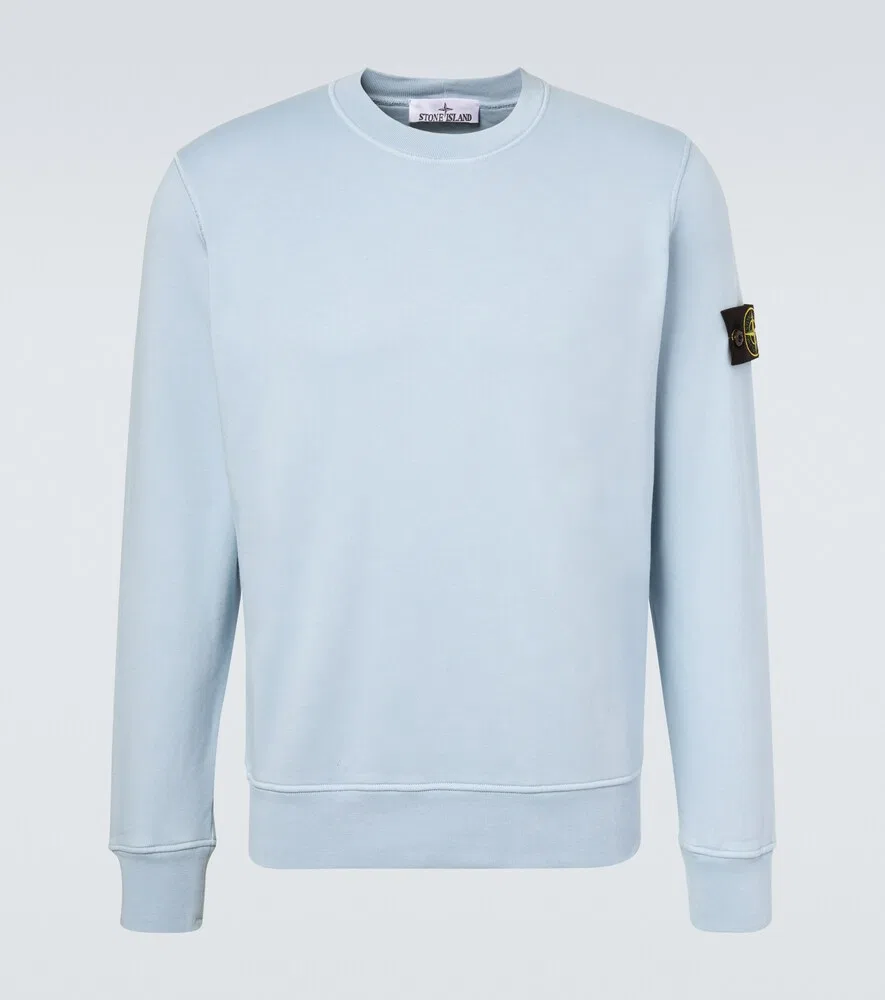 Толстовка из хлопкового флиса «Компас» Stone Island, синий