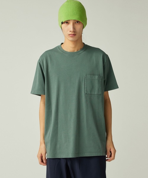 

Футболка с коротким рукавом, окрашенная в готовом виде, темно-зеленая Snow Peak