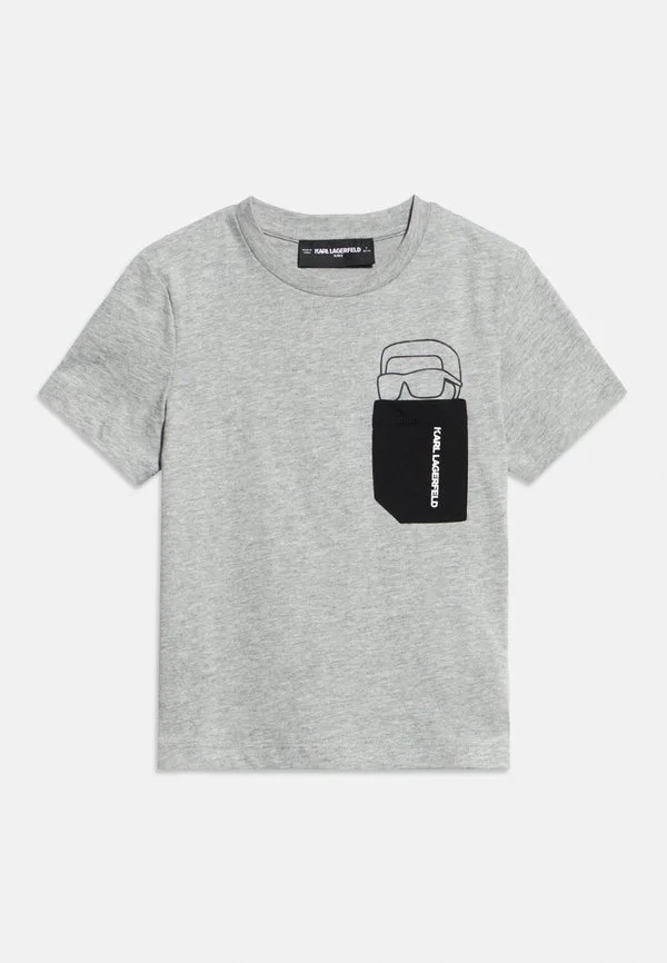 Футболка унисекс с принтом Karl Lagerfeld Kids, Light Grey Marl — фото 3