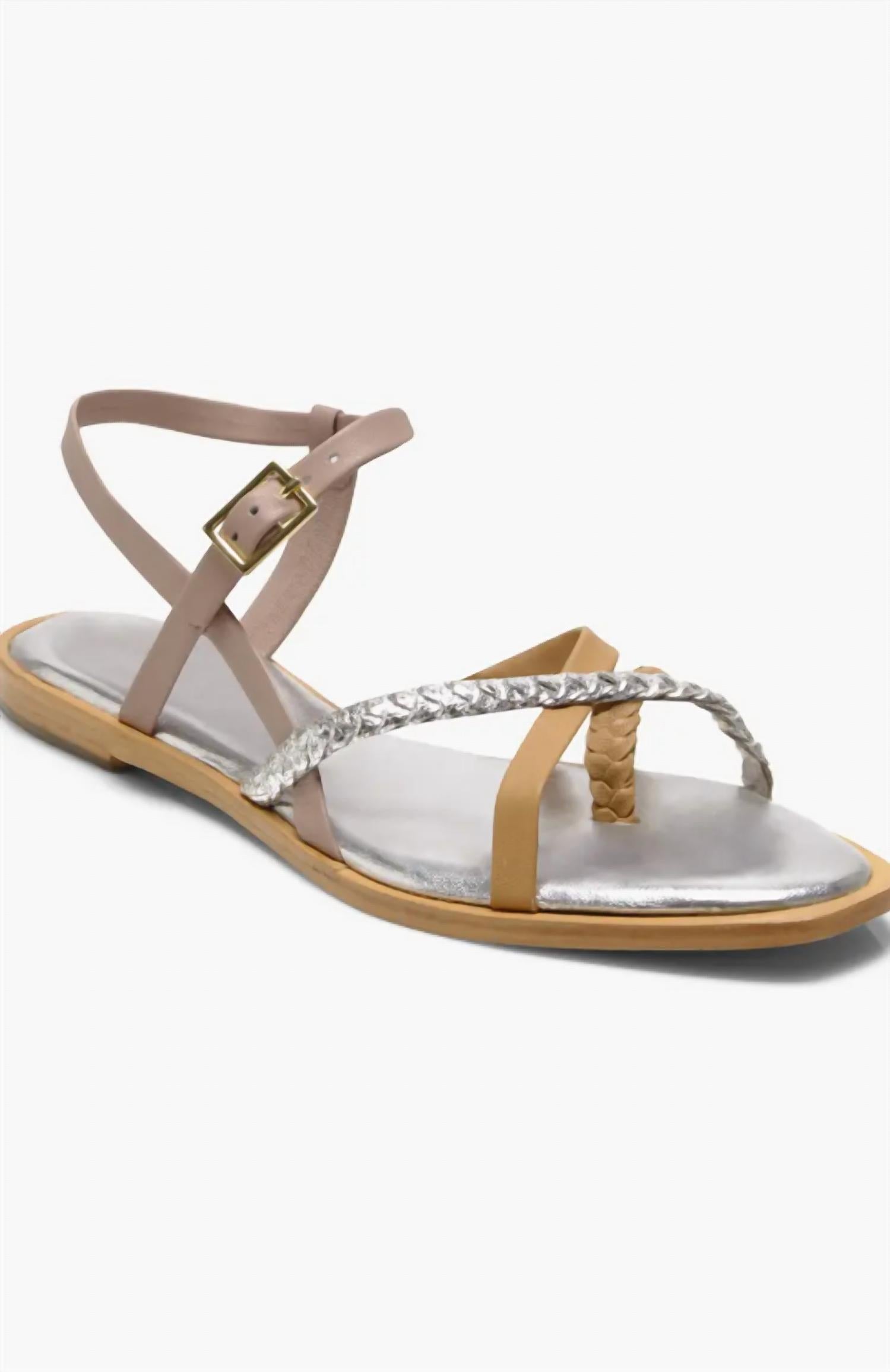 Женские сандалии Sunny Days в серебристом цвете Free People, серебряный