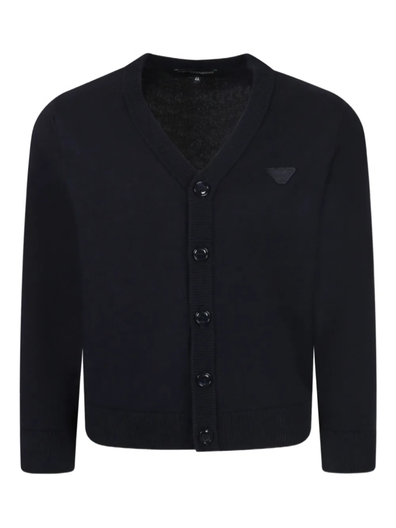 

Детский кардиган Emporio Armani Kids из хлопка и шерсти, синий