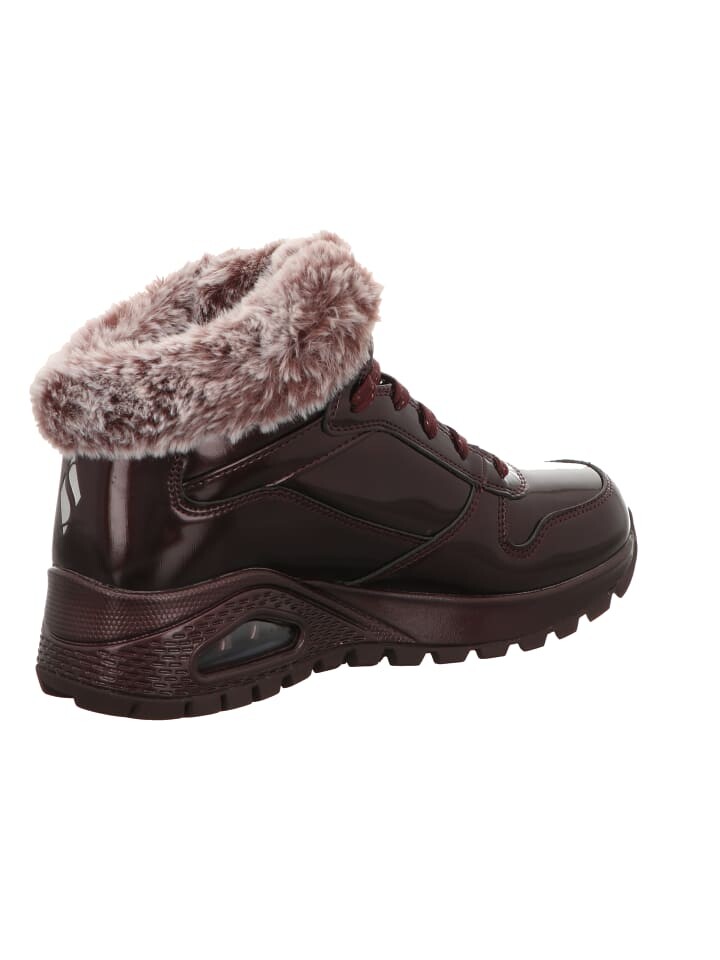Ботинки женские Skechers зимние с искусственным мехом, красный — фото 3