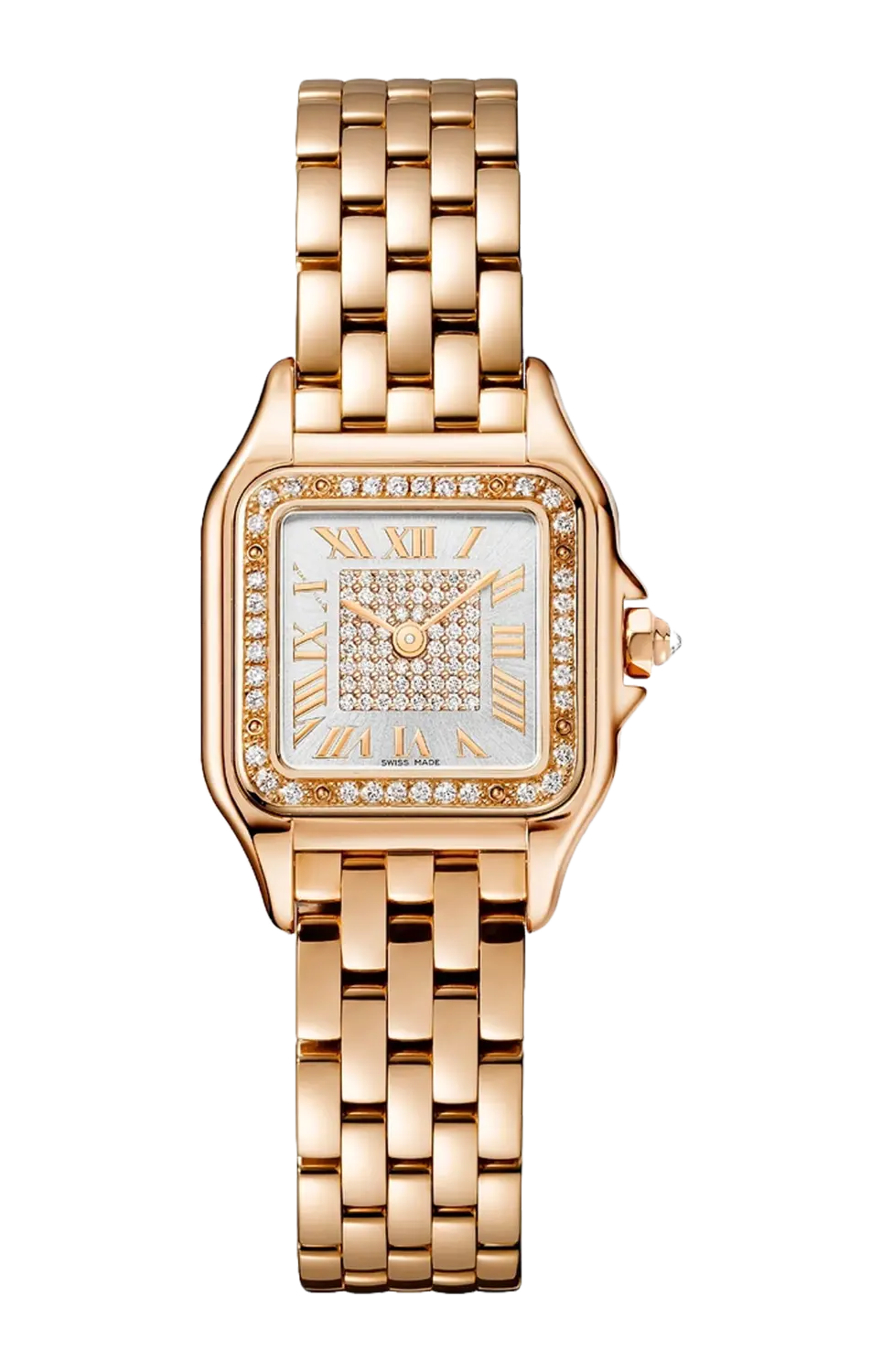

Panthère de cartier модель piccolo, розовое золото, диаманты, кварц - wjpn0077 CARTIER