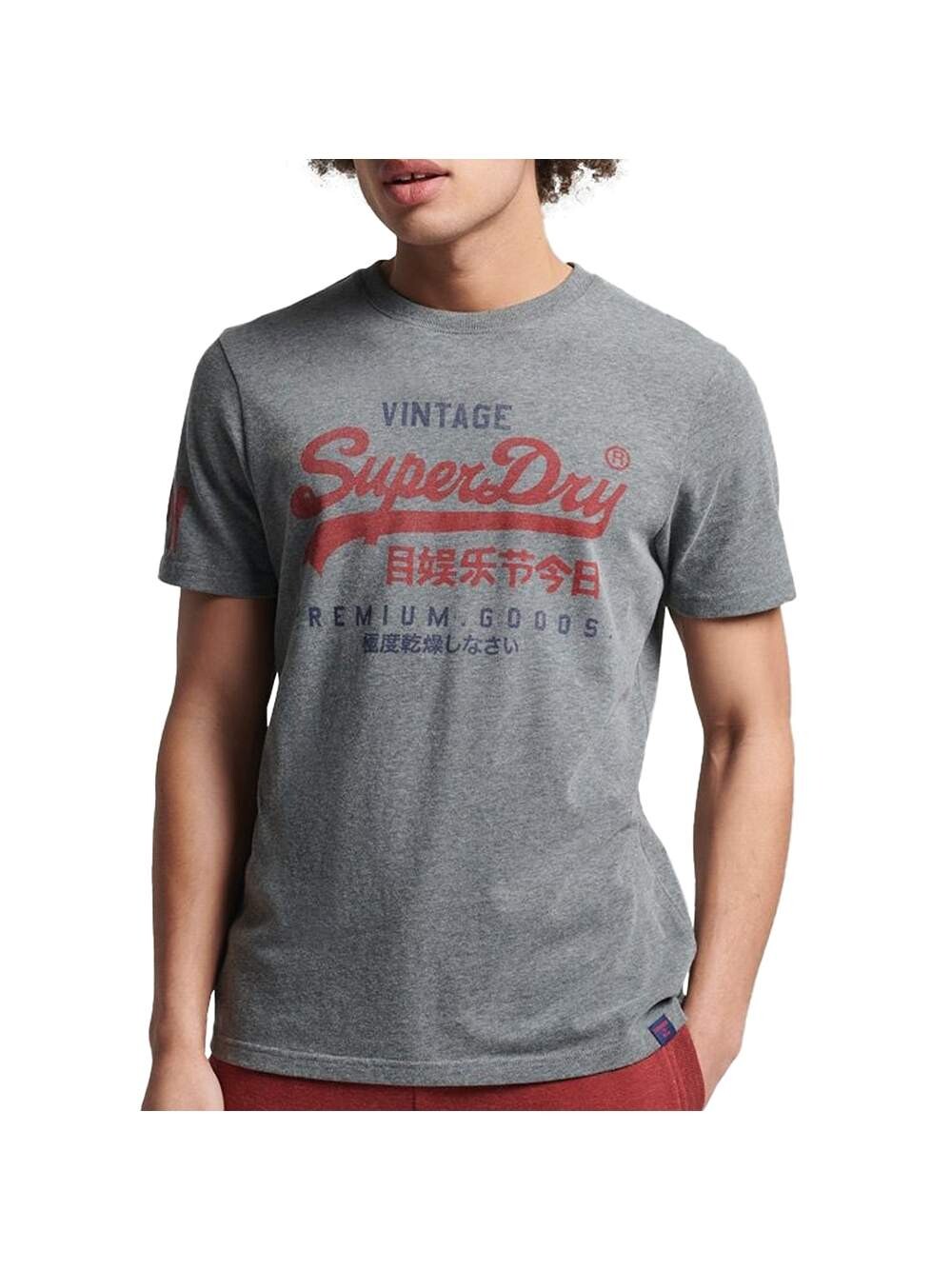 

Винтажная классическая футболка Superdry, серый