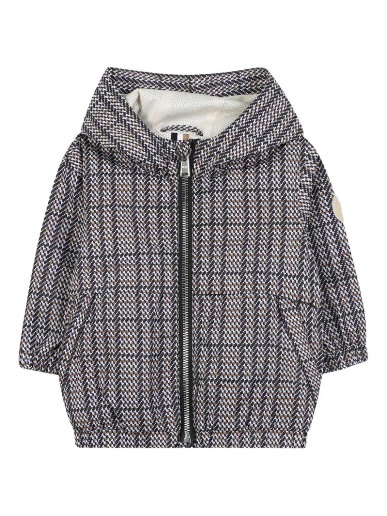 

BOSS Kidswear клетчатая куртка с капюшоном, черный
