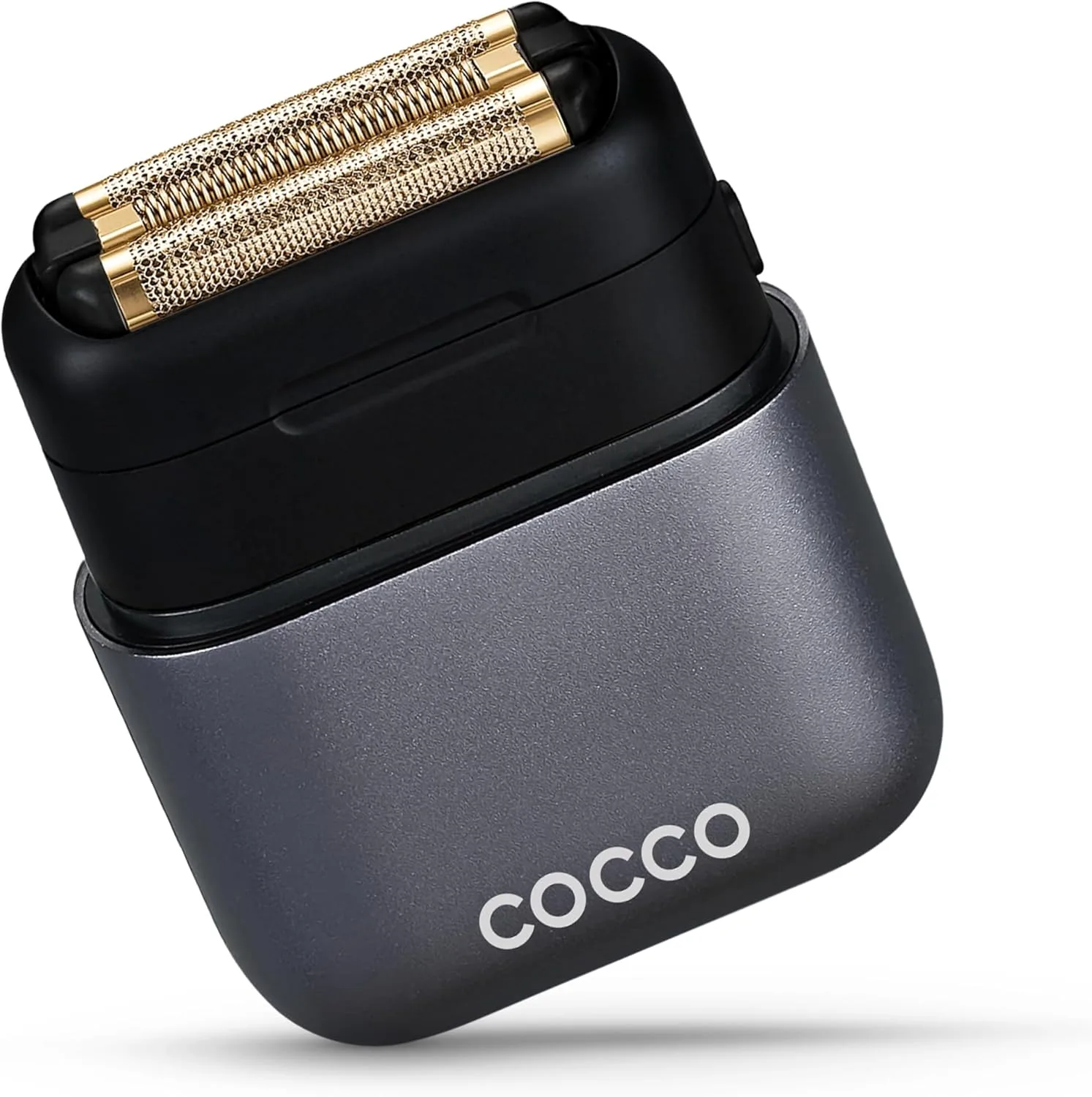 COCCO IMPACTO бритва для мужчин, тройная золотая фольга, электрическая бритва для головы, влажная и сухая стрижка, сменная магнитная головка, интеллектуальный ускоритель, работа 90 минут - Gray, Gray