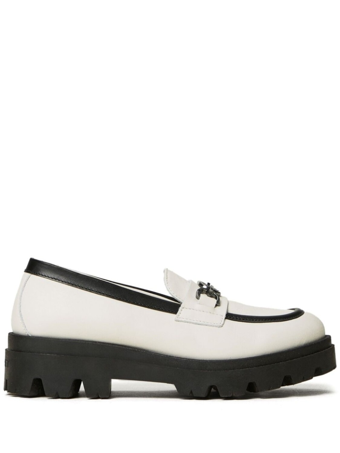 

Кожаные мокасины Oval T TWINSET Kids, белый