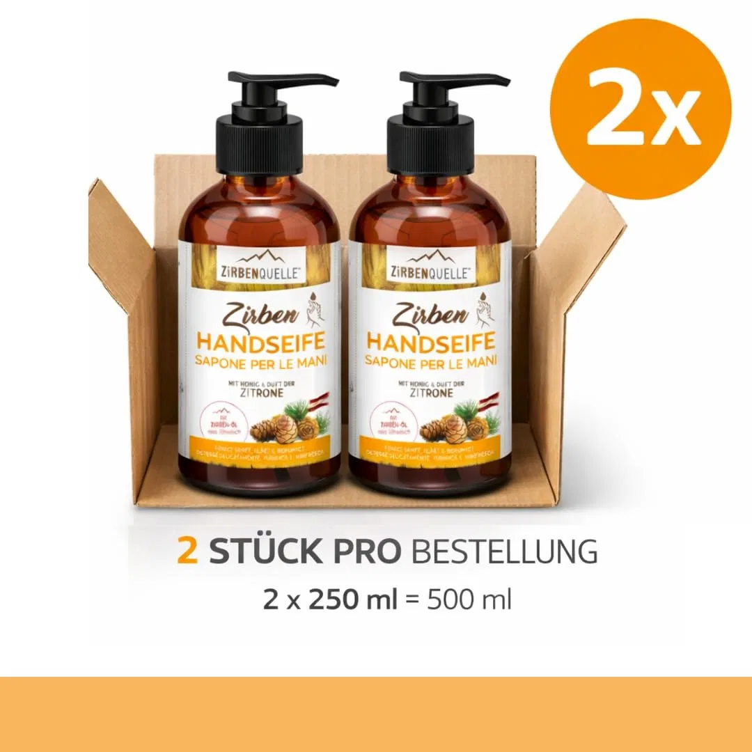 Набор натурального мыла для рук Zirben, 2 x 250 мл 4Betterdays.Com Naturlich Leben! — фото 3