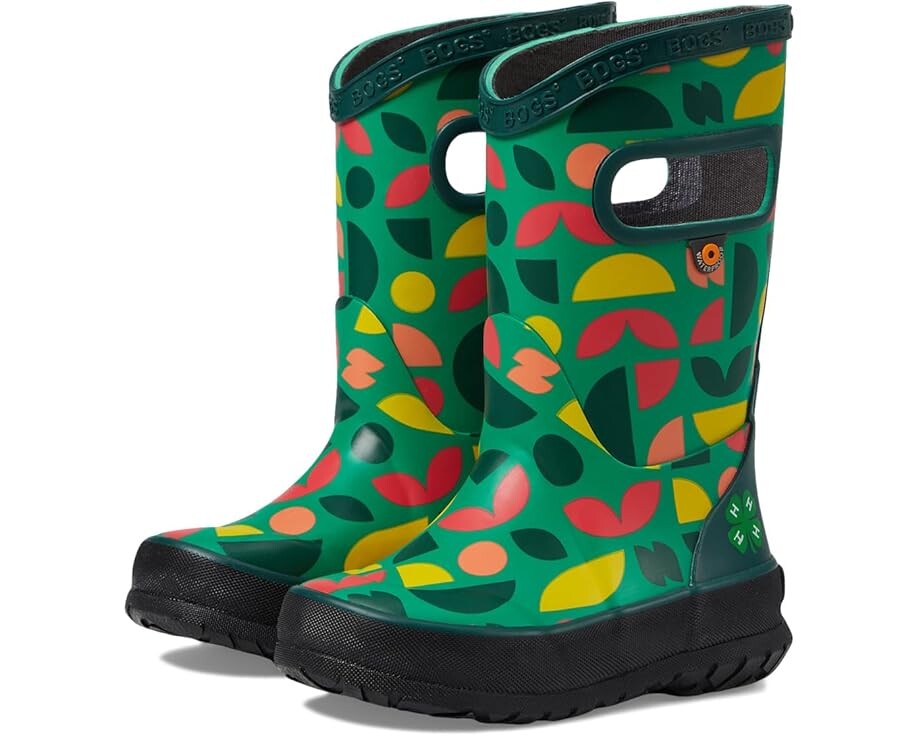 

Ботинки Bogs Kids Rain Boots 4 - H Shapes, цвет Green Multi