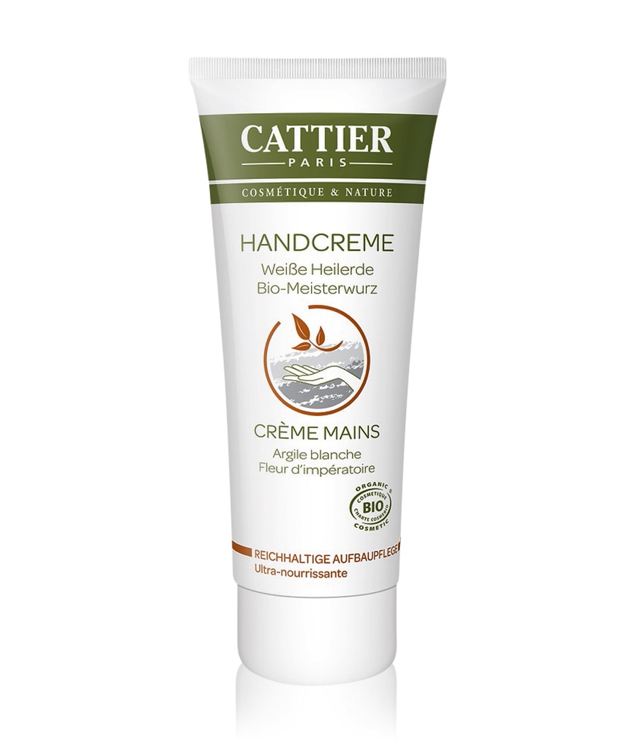 

Крем для рук Cattier Handpflege Weiße Heilerde - Bio-Meisterwurz, 75 ml