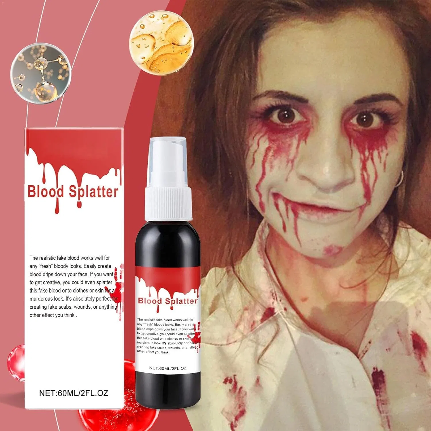 Спрей для лица с эффектом крови Halloween Blood 60 мл — фото 3