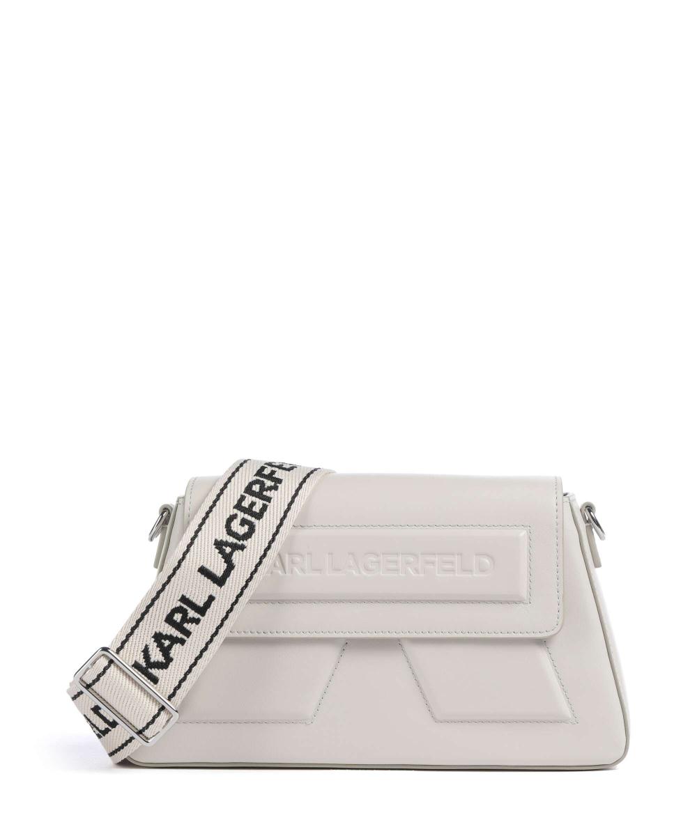 

Сумка через плечо Ikon k из мелкозернистой коровьей кожи Karl Lagerfeld, белый