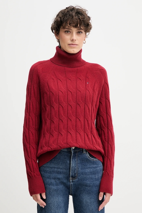 

Шерстяной свитер Tommy Hilfiger, бордовый