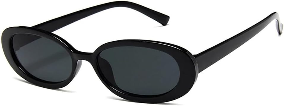 

Винтажные овальные солнцезащитные очки для женщин, маленькие овальные солнцезащитные очки в стиле ретро, ​​черные с красными линзами, женские очки-маска с защитой от УФ-излучения UV400 HYYZZC, C1