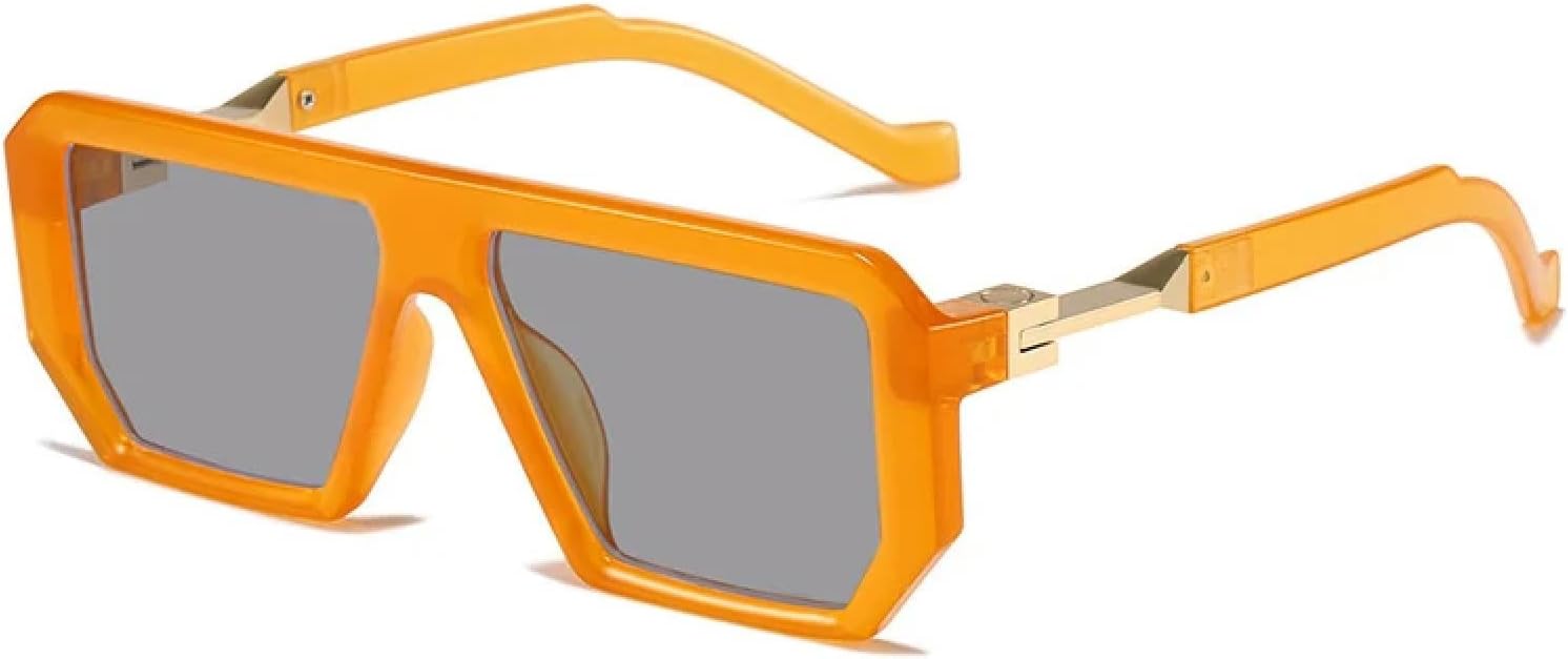 

Ретро солнцезащитные очки для женщин, модные, с прозрачными линзами, защита от УФ-излучения для мужчин, трендовые панк-очки с градиентным переходом цвета TVTBBVV, Orange Light Gray