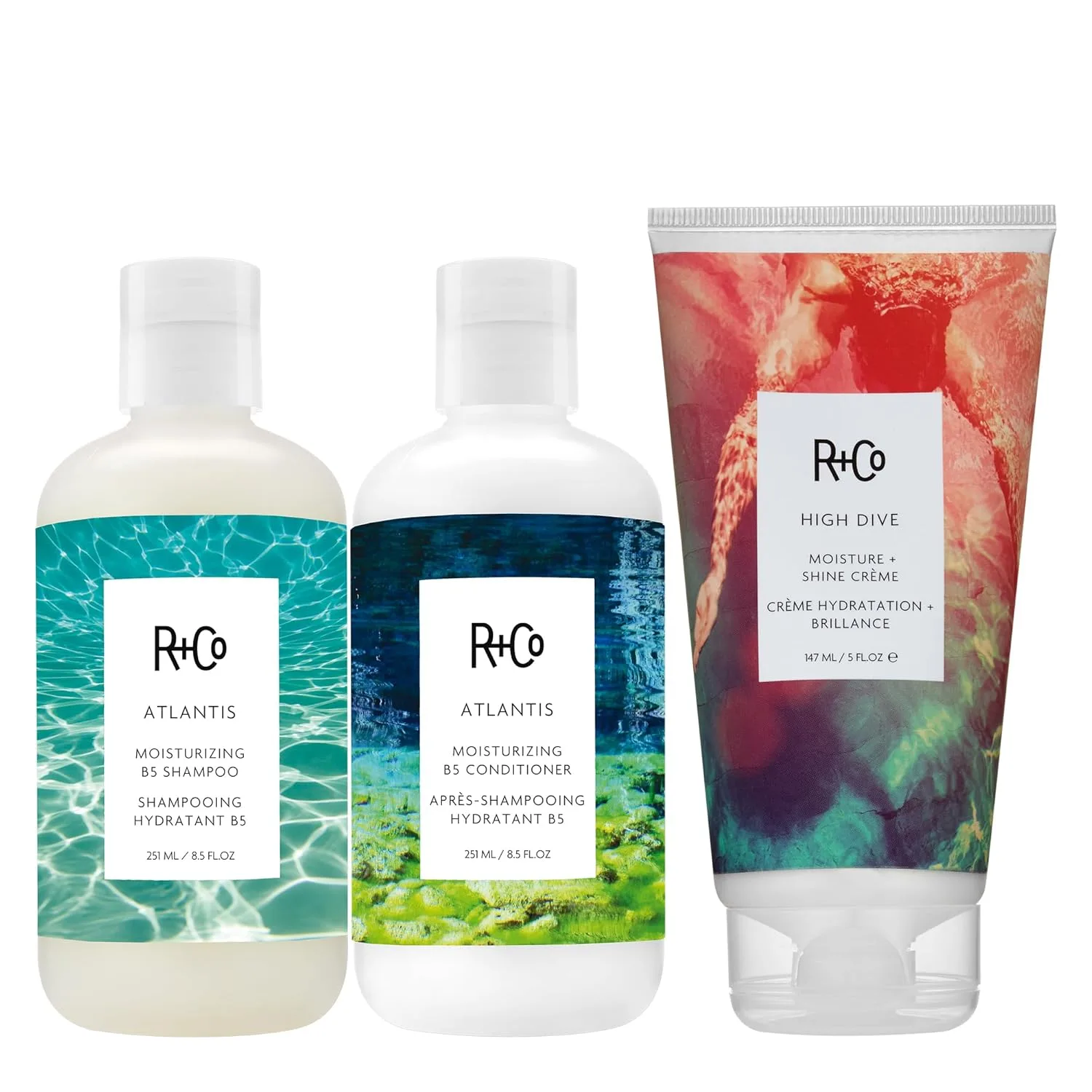 Шампунь R+Co Atlantis Moisturizing B5 для увлажнения, блеска и контроля завивки, 250 мл