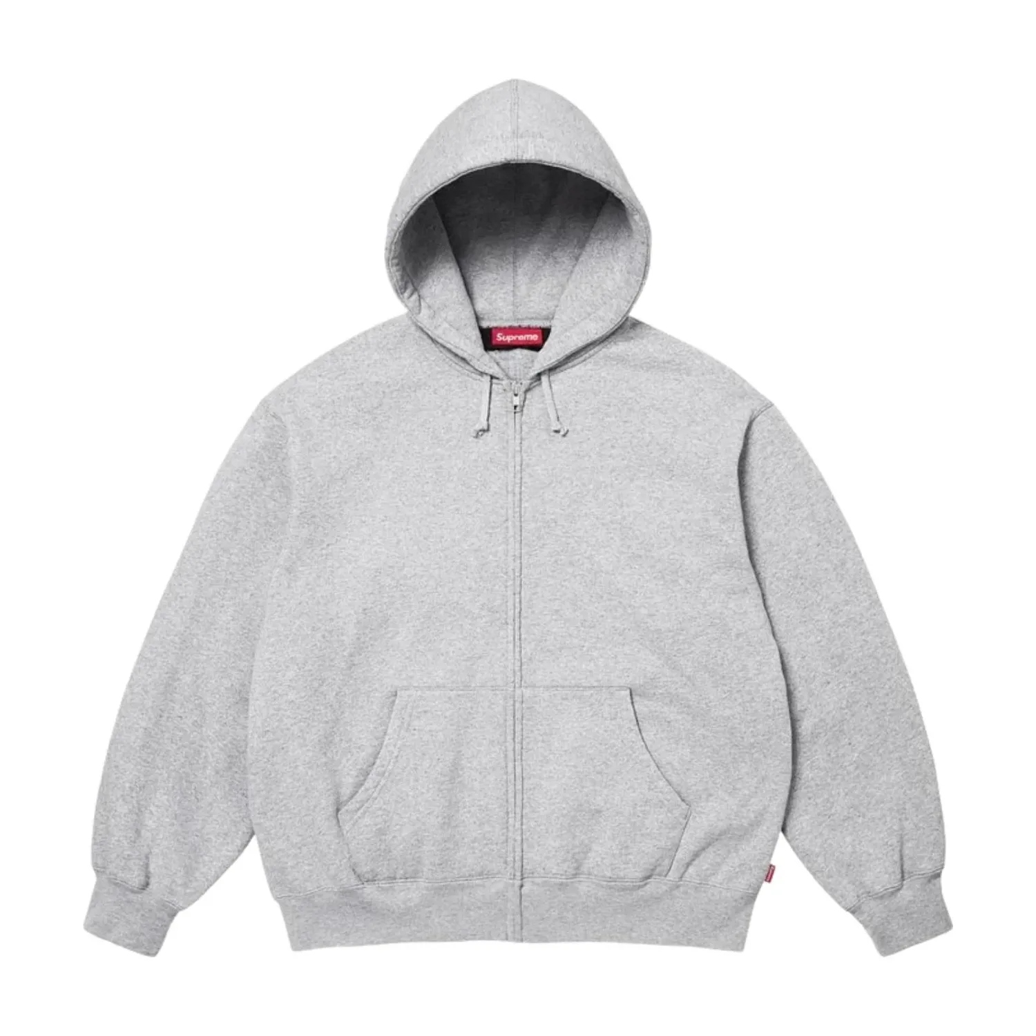 Толстовка Supreme SS26 с вырезом и застежкой-молнией, цвет «серый меланж» — фото 2