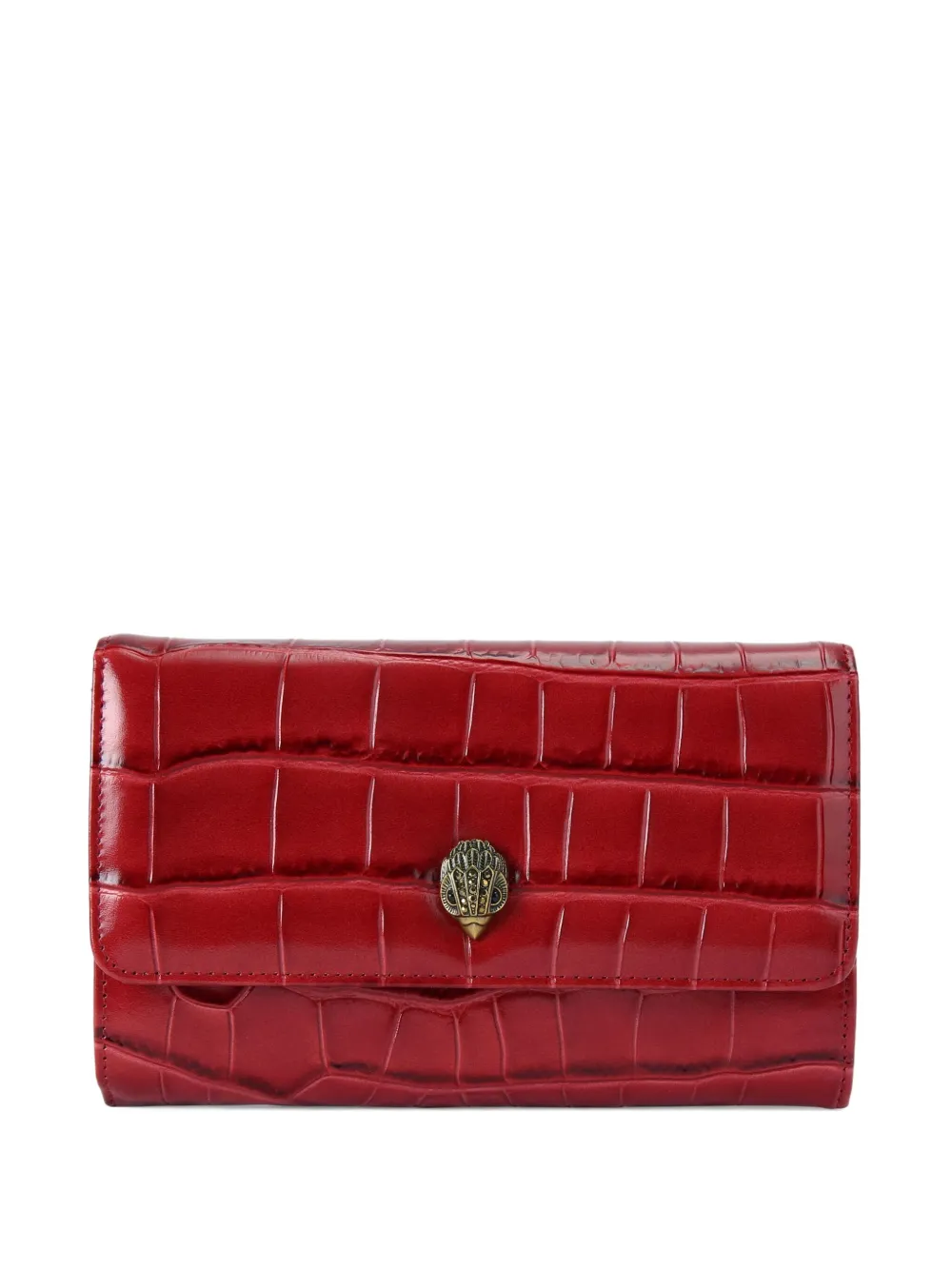 

Кошелек-цепочка с эффектом крокодила Kurt Geiger London, красный