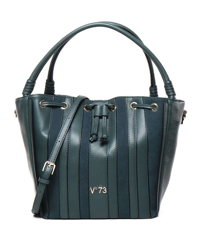 

Зеленая сумка с магнитной застежкой и двойной ручкой. V73, зеленый