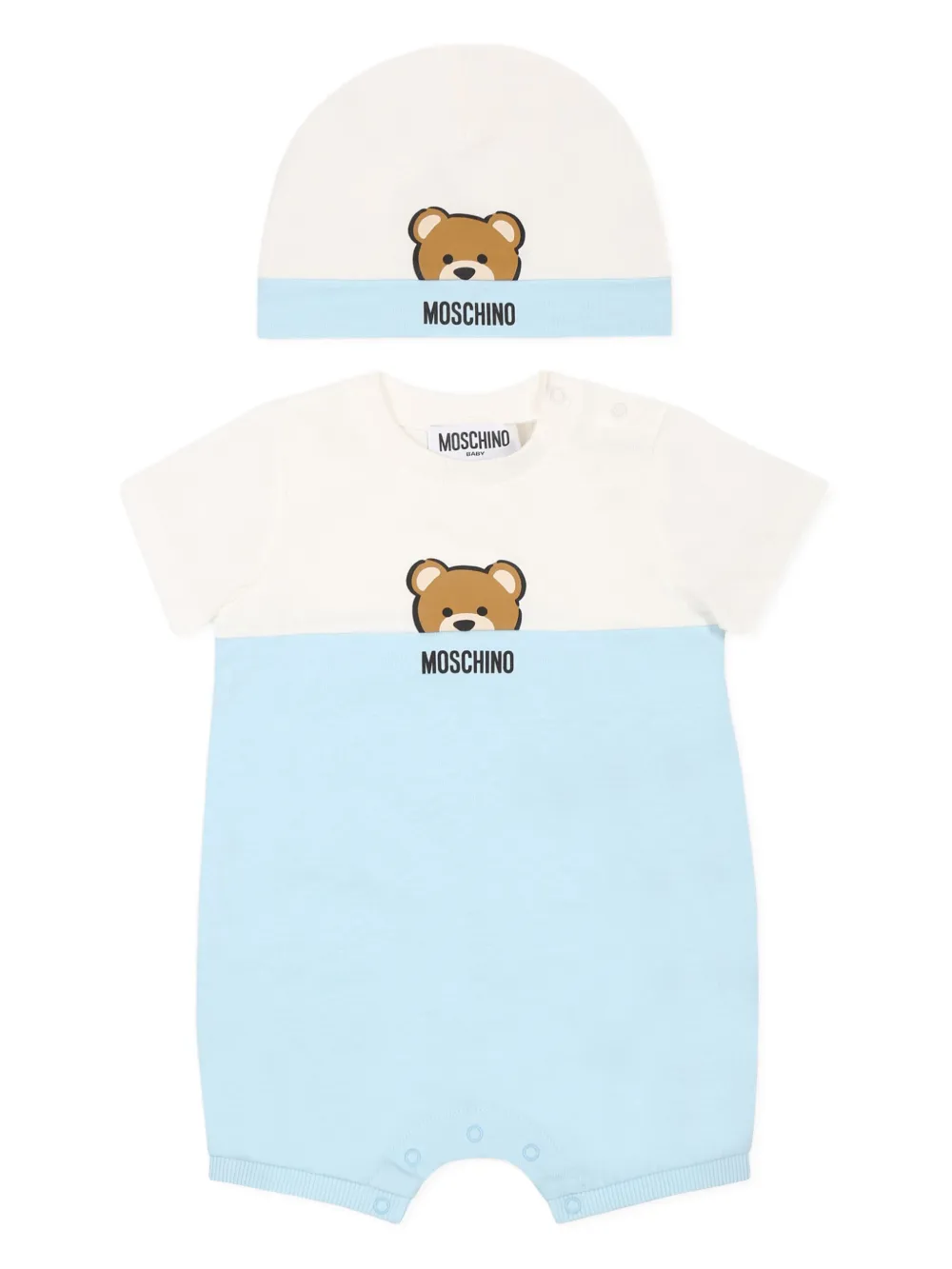

Боди с логотипом Moschino Kids, синий