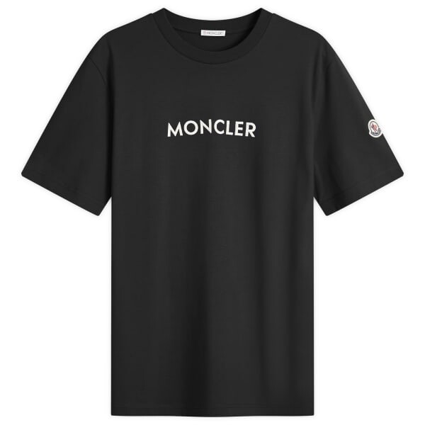 

Футболка с текстовым логотипом Moncler, черный
