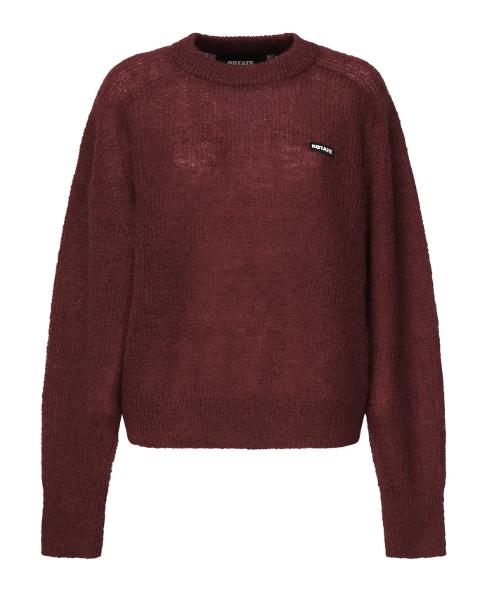 

Легкий вязаный свитер с логотипом Rotate Birger Christensen, фиолетовый