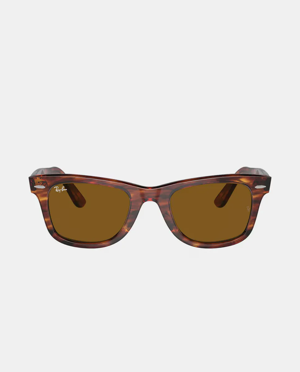 

Солнцезащитные очки унисекс Wayfarer квадратный ацетат Ray-Ban, коричневый