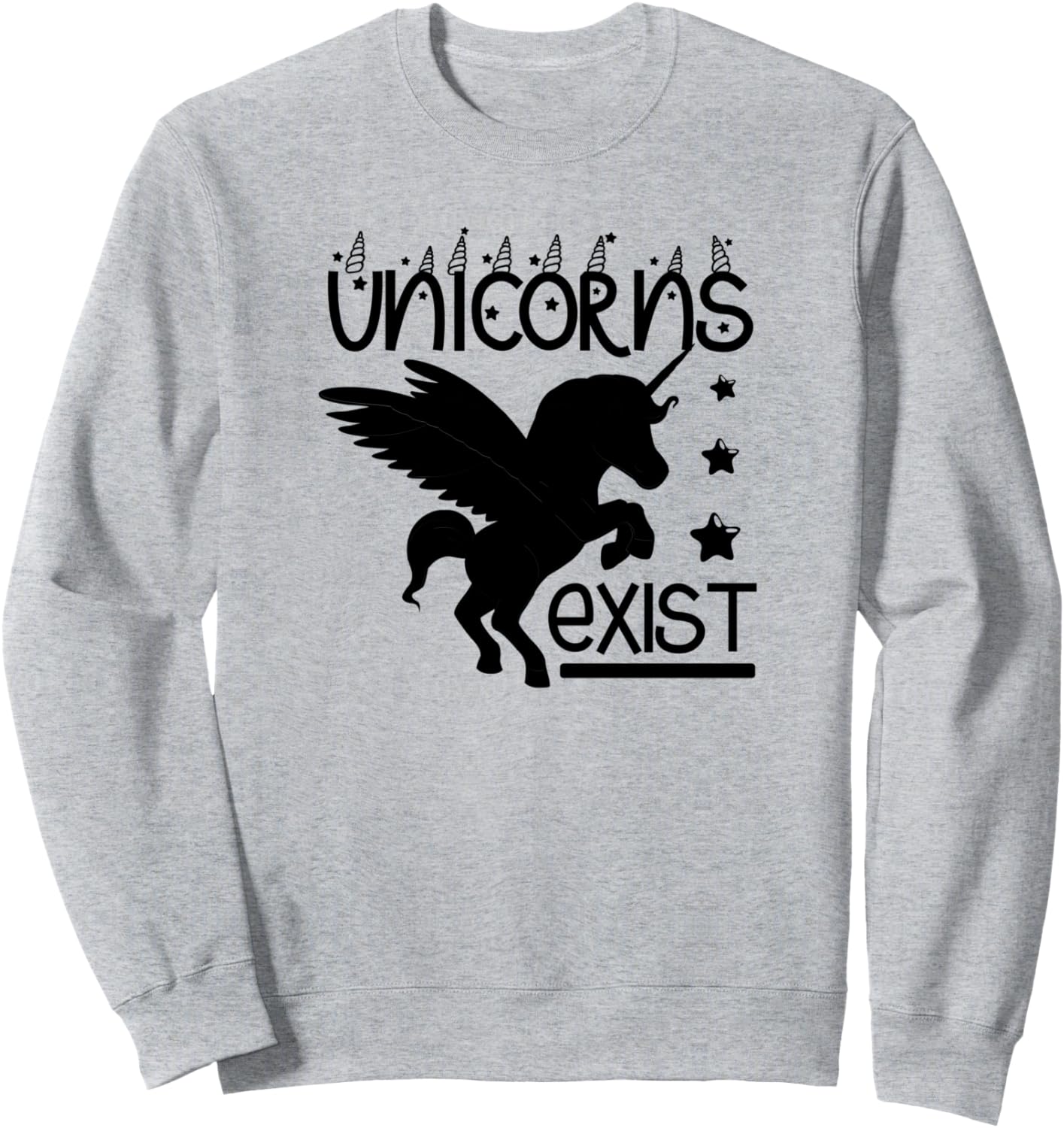 

Единороги существуют - Забавная толстовка для любителей единорогов Unicorns Exist, серый