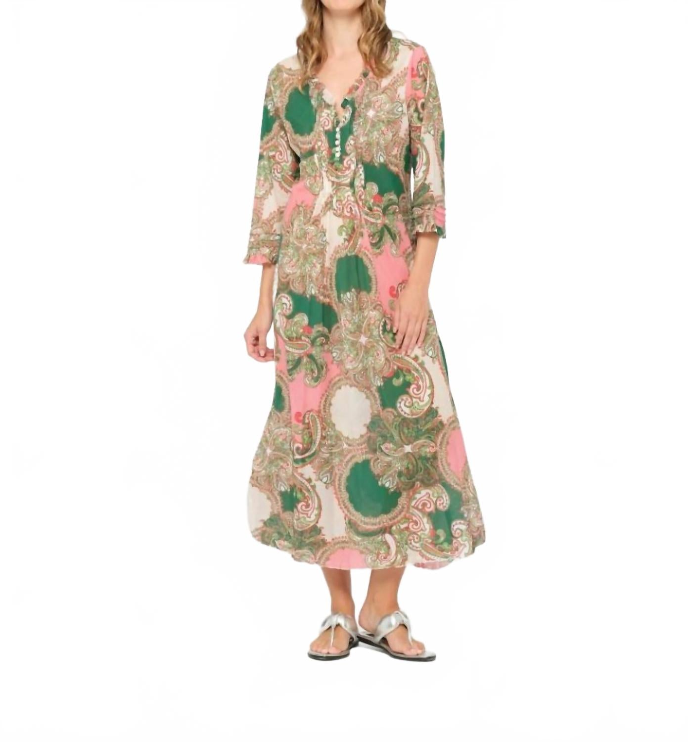 

Длинное платье Faro Poppy в коралловом цвете Oneseason, коралловый