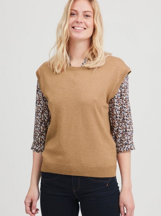 

Свитер с короткими рукавами frzubasic Fransa, бежевый