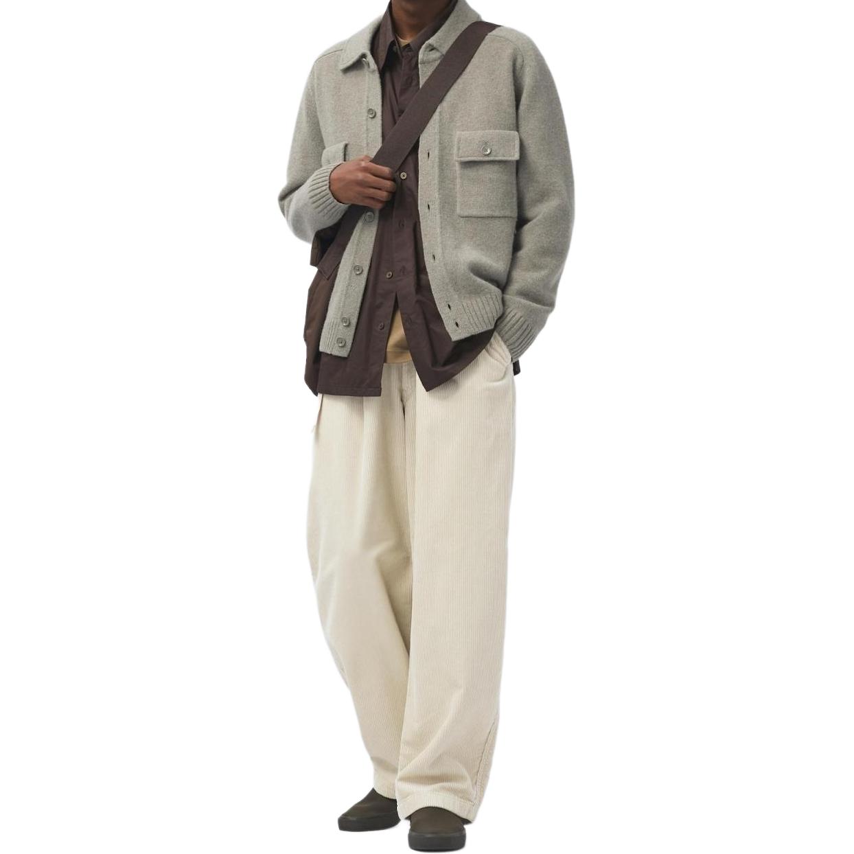 U Collection FW24 повседневные брюки мужские dark beige UNIQLO, темно-бежевый — фото 3