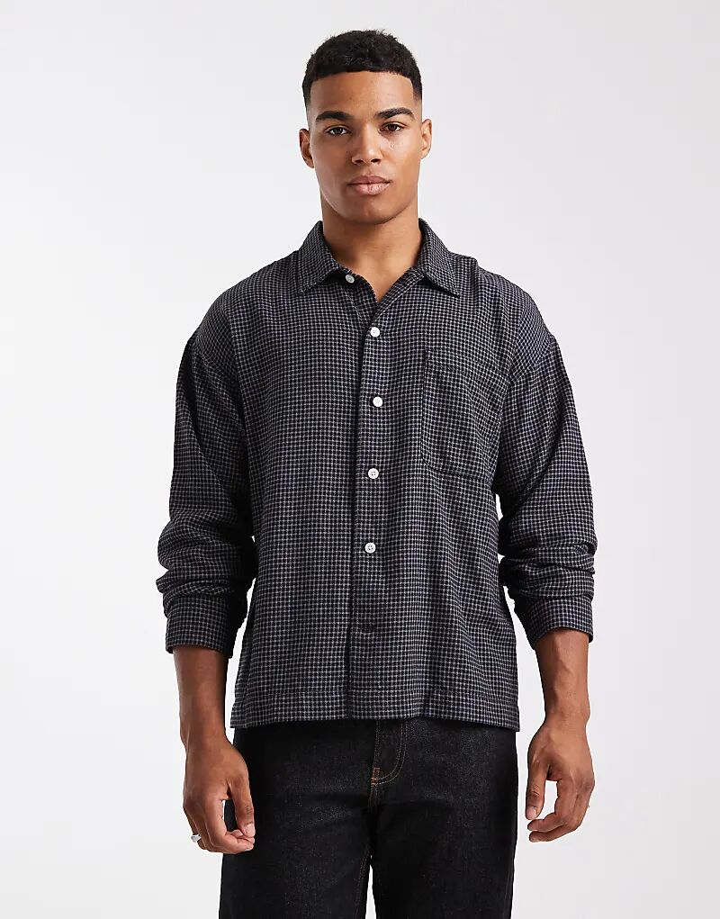 

Рубашка Jack & Jones свободного кроя в черную клетку