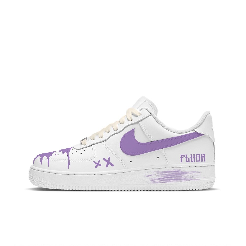 

Кроссовки Nike Air Force 1 Skateboarding Shoes Women's Low-top White/Purple, фиолетовый