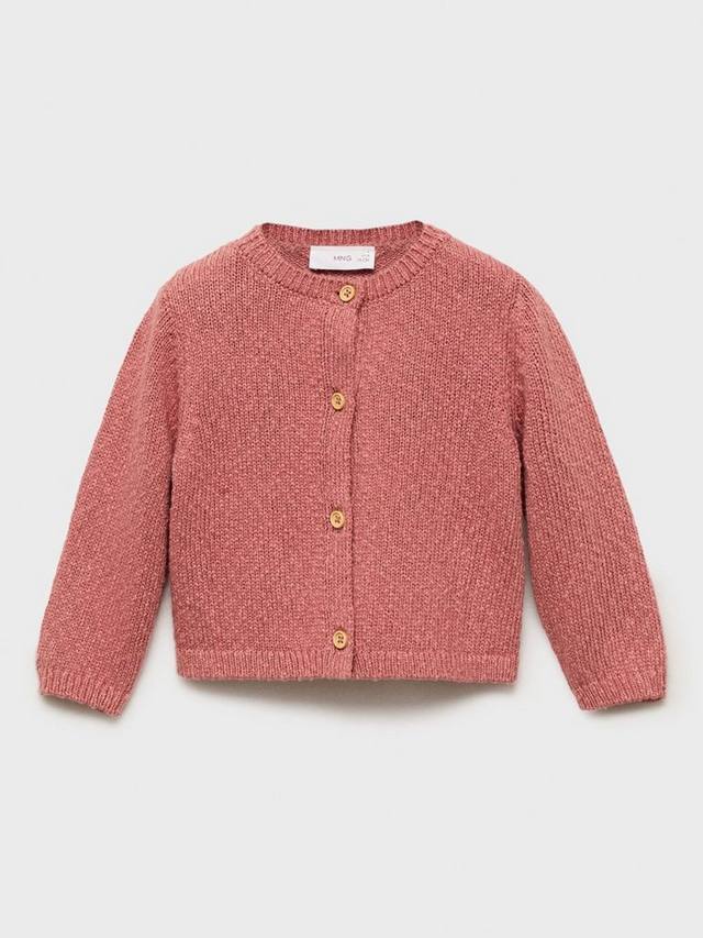 

Детский кардиган Tetuan из хлопковой смеси Mango, Pink