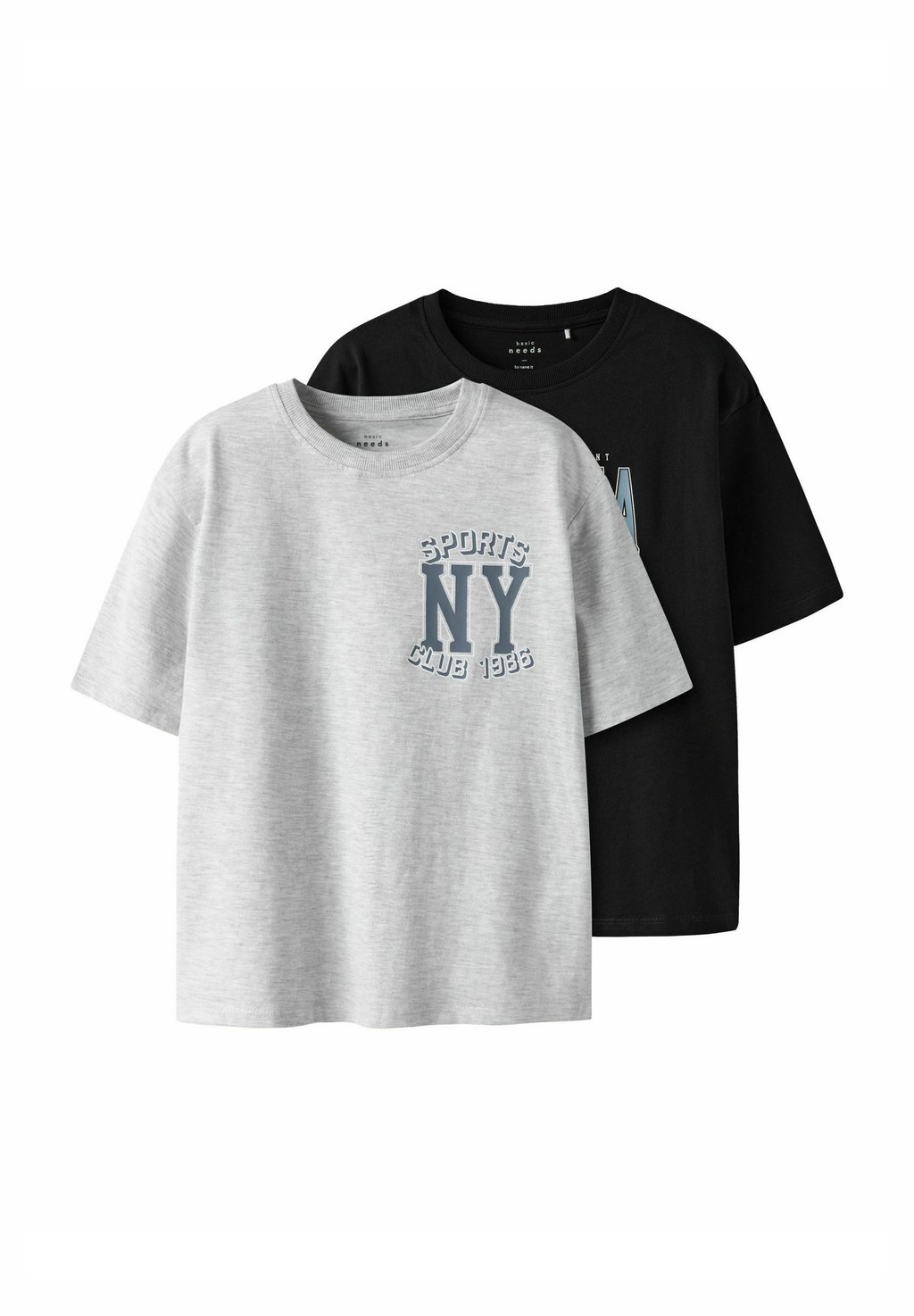 

Футболка с принтом 2 PACK Name it, серый