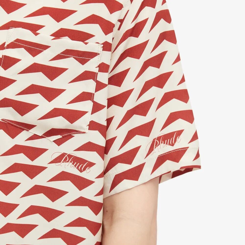 

Rhude Шелковая рубашка Dolce Vita, красный