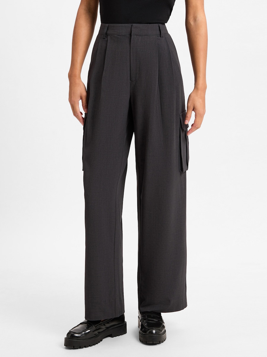 

Широкие брюки со складками спереди mbym, антрацит