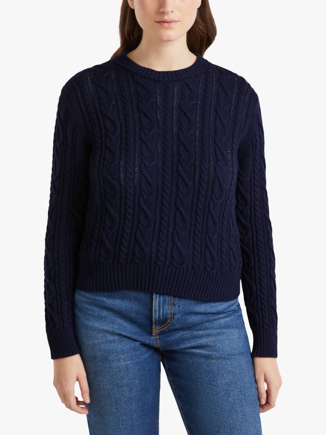 

Хлопок трикотажный джемпер Benetton, цвет Night Blue