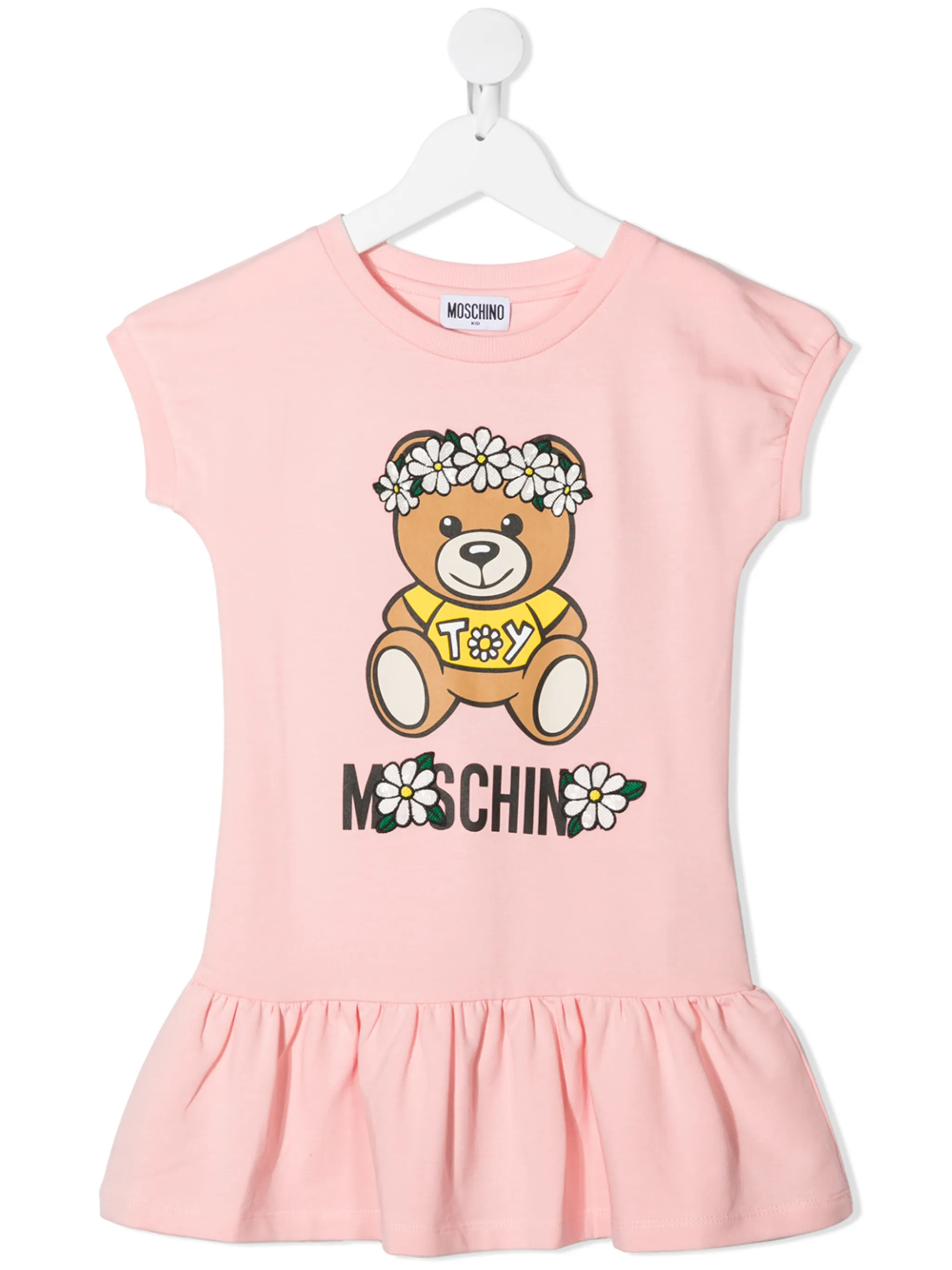 

Платье с принтом Teddy Bear Moschino Kids, розовый