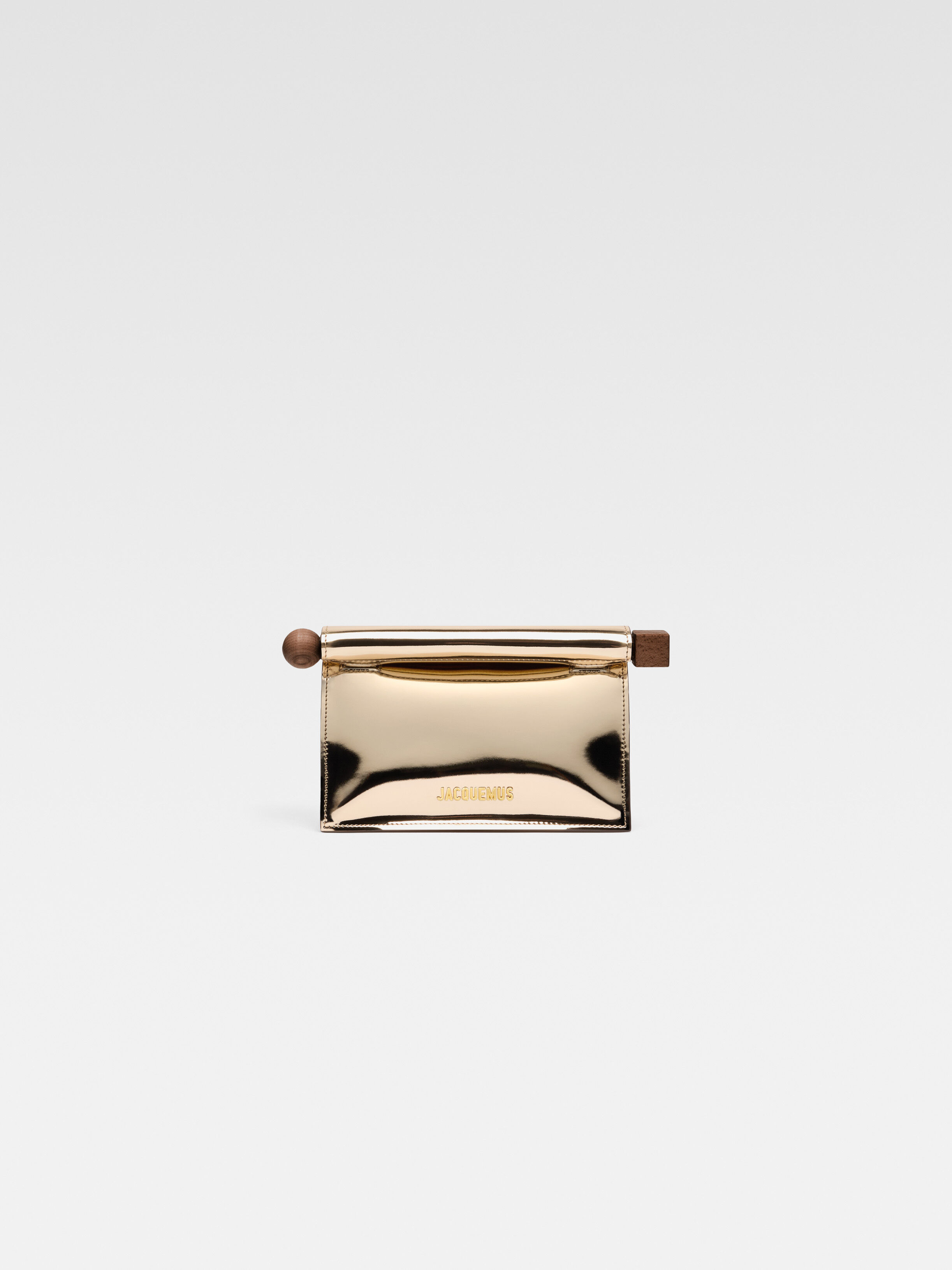

Мини-сумка take-away JACQUEMUS The small Rond Carré clutch, золотой