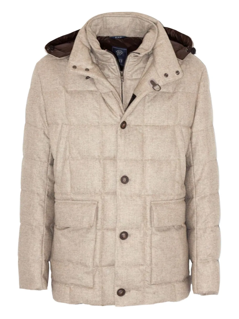 

Стеганая куртка с капюшоном Fay, нейтральный