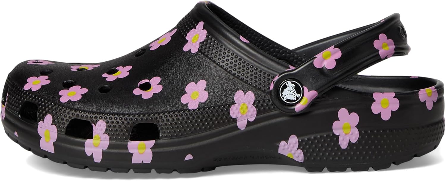Унисекс сабо Crocs Classic с графическим принтом, черный — фото 4