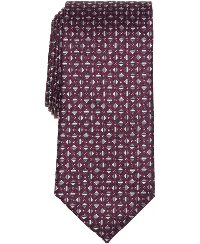 

Мужской галстук Rosser с геометрическим узором, классический крой Perry Ellis Portfolio, фиолетовый