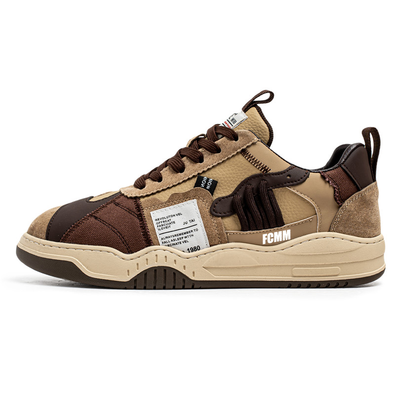 

FCMM Мужские низкие скейтерские кеды бежевые, цвет Beige