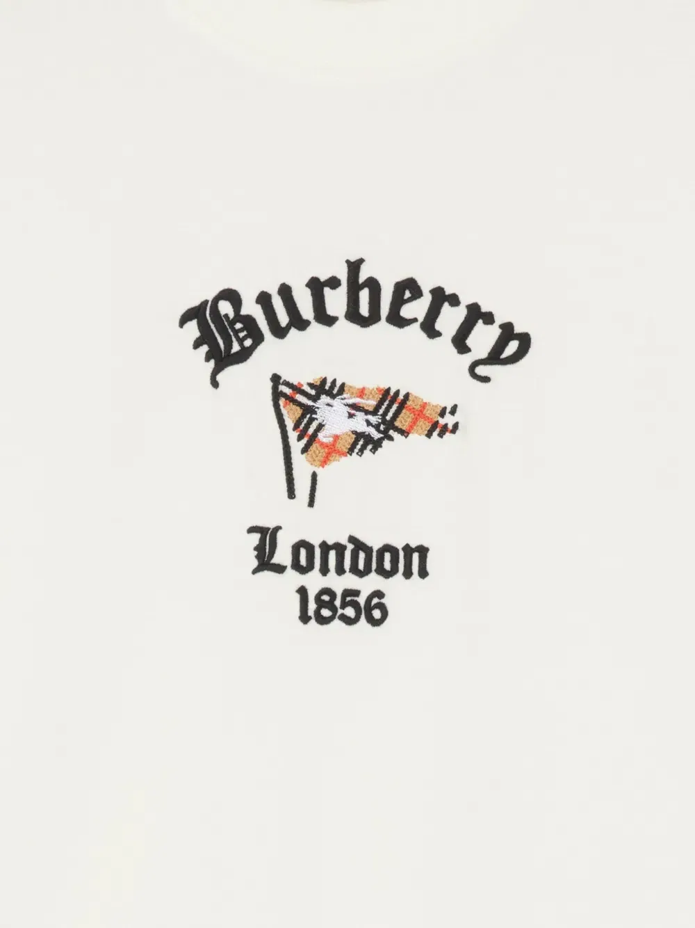 Футболка Burberry, хлопковая, клетчатый флаг, нейтральный — фото 4
