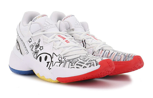 Кроссовки дон проблема №2 большие дети Adidas, белый — фото 3