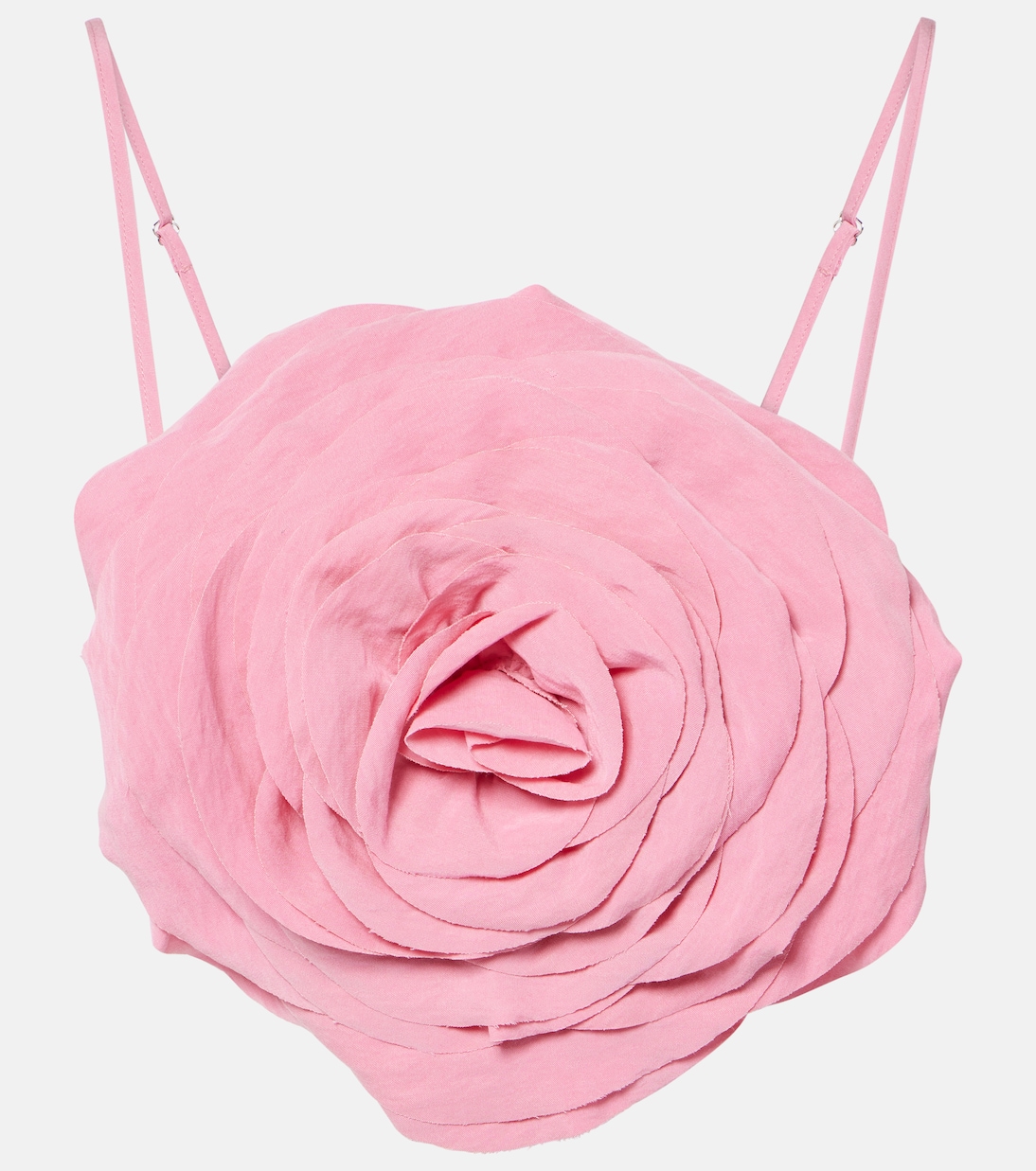 

Укороченный топ из габардина с цветочной аппликацией Blumarine, Pink Peony