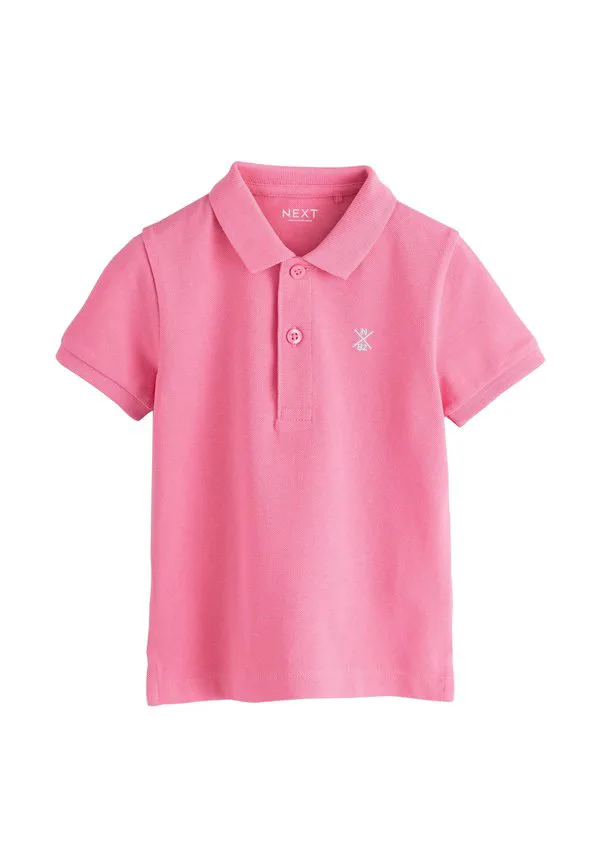 Однотонная стандартная рубашка поло с коротким рукавом Next, Bright Pink